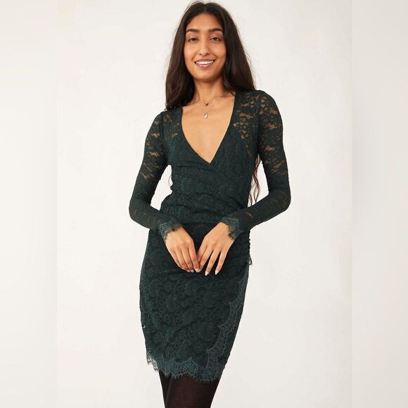 Free People pearl lace mini dress size Small - Picture 1 of 14